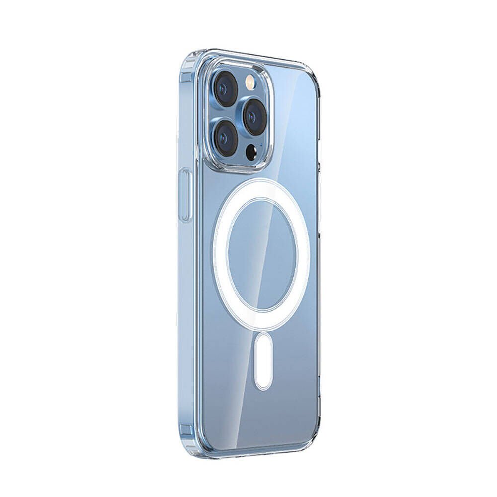 Apple iPhone 15 Pro Kılıf Magsafe Şarj Özellikli Şeffaf Sert PC HEPTEKİLETİŞİM Embos Kapak