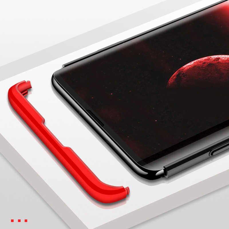 Samsung Galaxy S10 Kılıf 360 Tam Koruma Ön Ve Arka Sert Mika Kapak Orjinal Ays Gkk Kapak Siyah