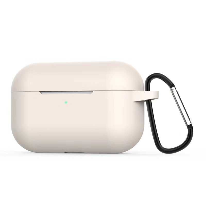 Apple Airpods Pro Kılıf Airbag Silikon Soft Mat Görünümlü Yüzey Beyaz