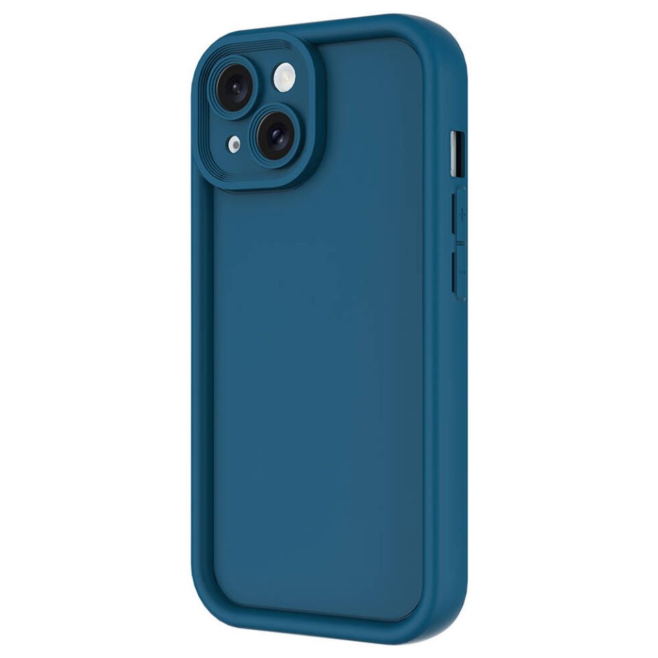 Apple  iPhone 15 Kılıf Mat Yüzeyli Kamera Korumalı Silikon Kapak (Ananas) Kahverengi