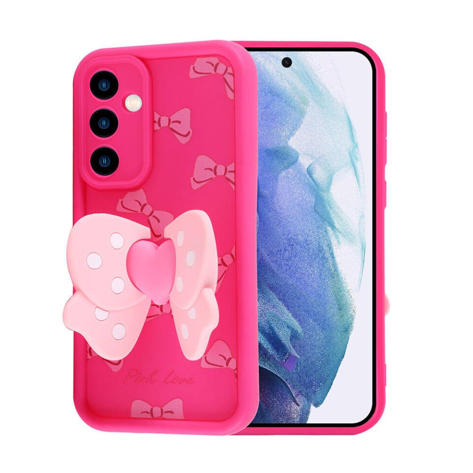 Samsung Galaxy A55 Kılıf Kamera Korumalı Figür Tasarımlı Kapak (Kapya) Koyu Kahve