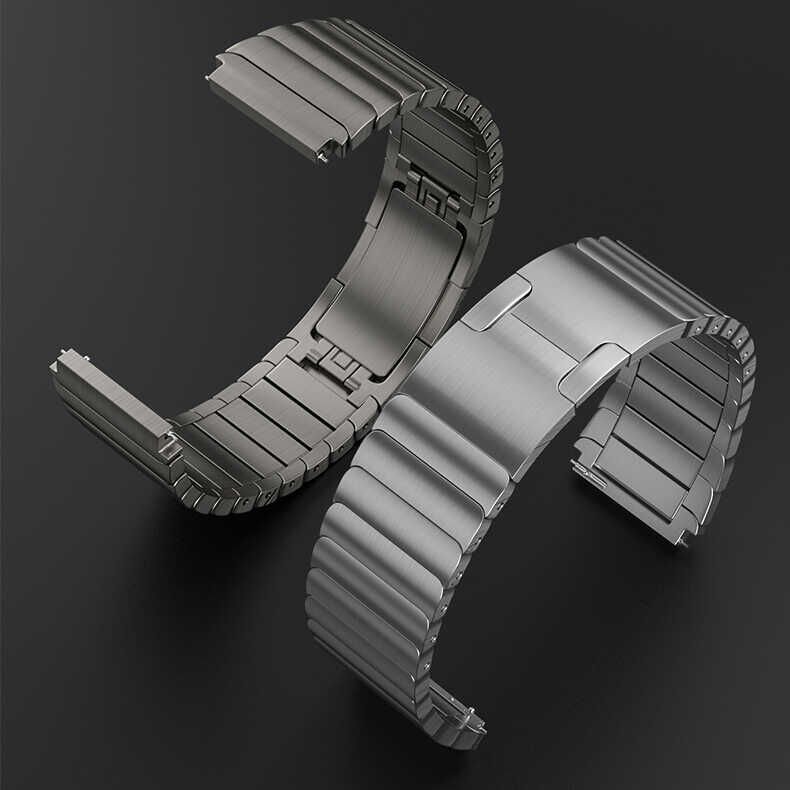 Samsung Galaxy Watch 46mm (22mm) Metal Kordon Şık Tasarım (KRD-35) Gri