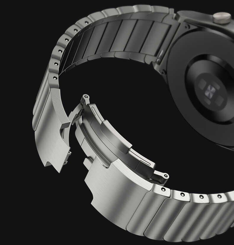 Samsung Galaxy Watch 46mm (22mm) Metal Kordon Şık Tasarım (KRD-35) Gri
