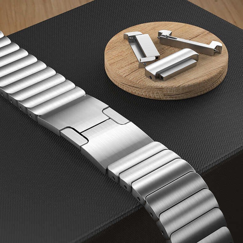 Samsung Galaxy Watch 46mm (22mm) Metal Kordon Şık Tasarım (KRD-35) Gri