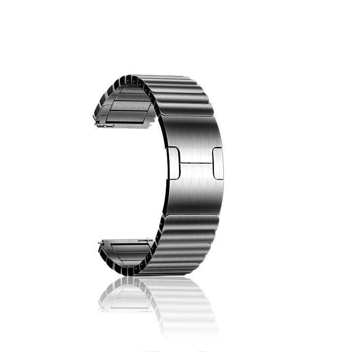 Samsung Galaxy Watch 46mm (22mm) Metal Kordon Şık Tasarım (KRD-35) Gri