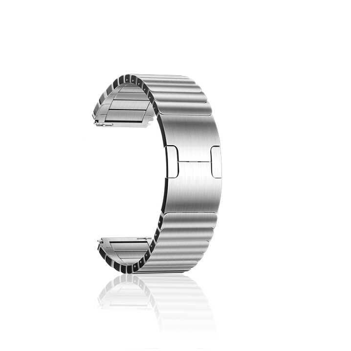 Samsung Galaxy Watch 46mm (22mm) Metal Kordon Şık Tasarım (KRD-35) Gümüş