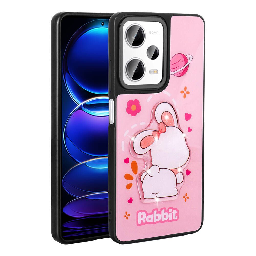 Xiaomi Redmi Note 12 Pro Plus 5G Kılıf Parlayan Kabartmalı İkonik Figürlü HEPTEKİLETİŞİM Amas Silikon Kapak