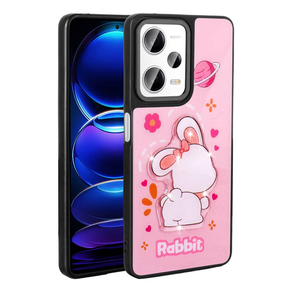 Xiaomi Redmi Note 12 Pro Plus 5G Kılıf Parlayan Kabartmalı İkonik Figürlü HEPTEKİLETİŞİM Amas Silikon Kapak