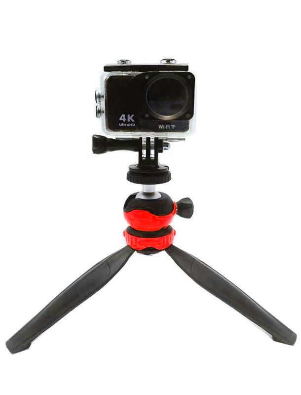 Tripod 360 Derece Çok Yönlü Kullanım 15.7cm Max Uzunluk (MT20) Kırmızı