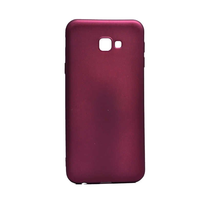 Samsung Galaxy J4 Plus Kılıf Yumuşak Dokulu Soft Esnek İnce Mat Renkli Silikon Kapak (PREMİER) Mürdüm