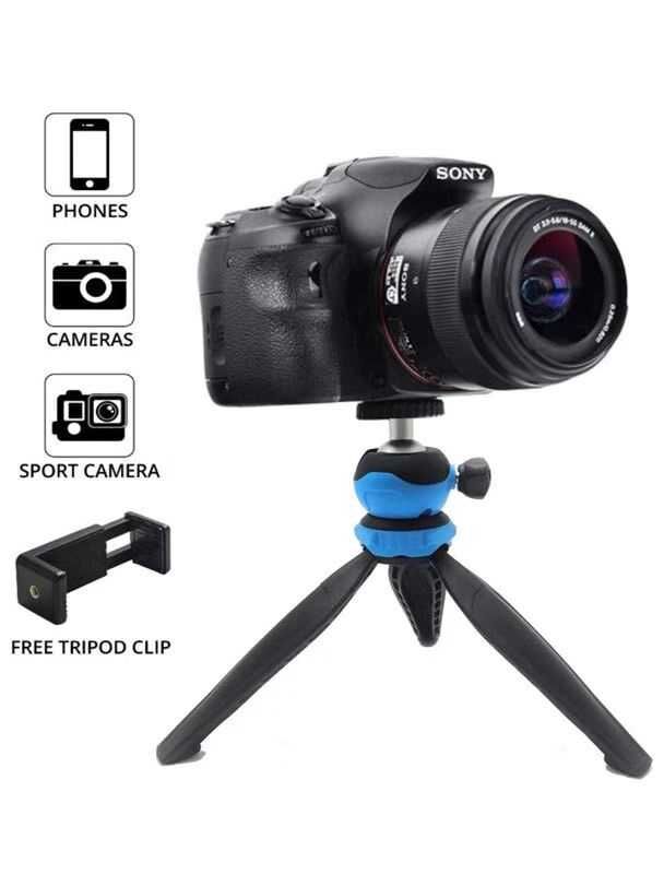 Tripod 360 Derece Çok Yönlü Kullanım 15.7cm Max Uzunluk (MT20) Gri