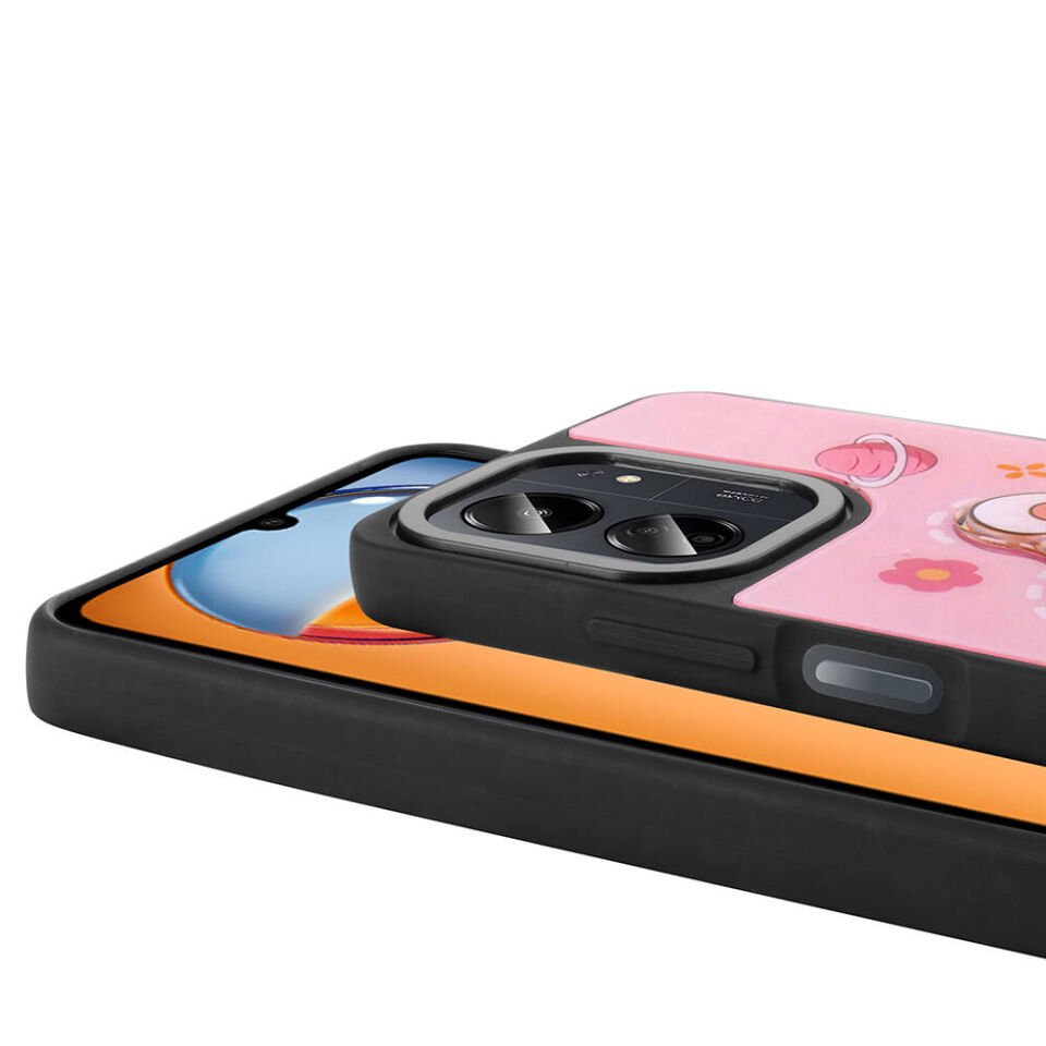 Xiaomi Redmi 13C Kılıf Parlayan Kabartmalı İkonik Figürlü HEPTEKİLETİŞİM Amas Silikon Kapak