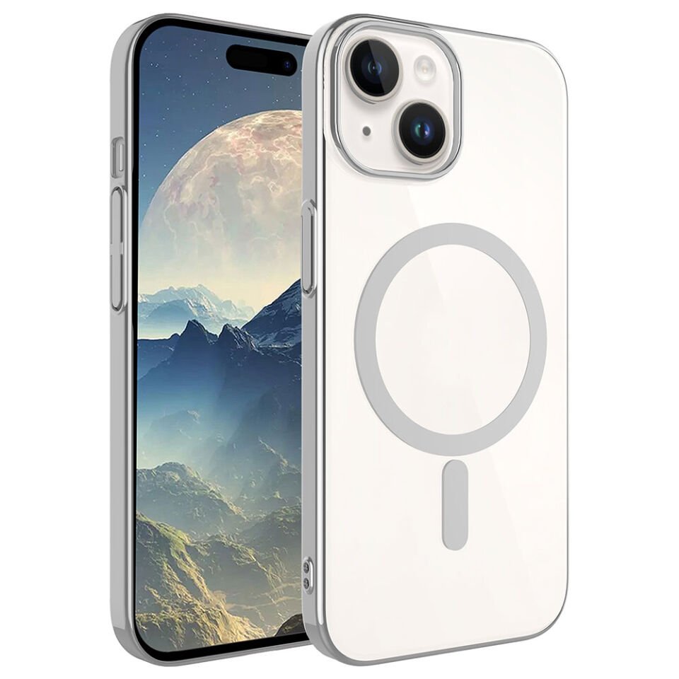 Apple iPhone 15 Plus Kılıf HEPTEKİLETİŞİM Wireless Şarj Özellikli Pixel Magsafe Kapak