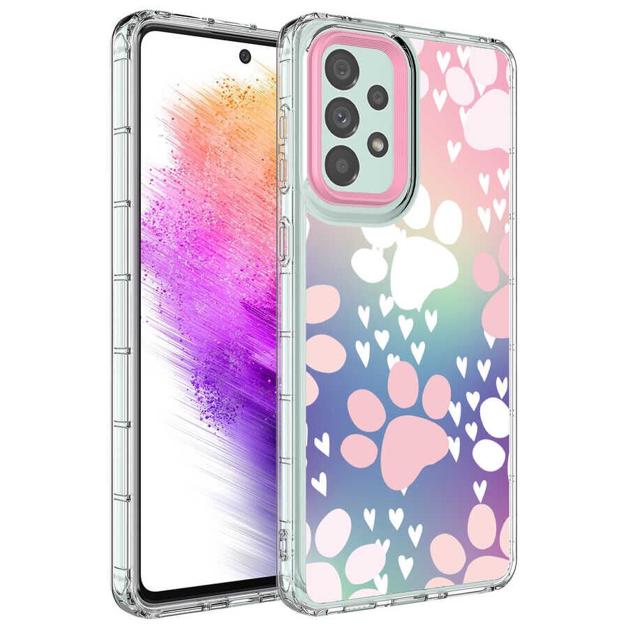 Samsung Galaxy A53 5G Kılıf Kamera Korumalı Desenli Sert Parlak Silikon Kapak (Korn) NO7
