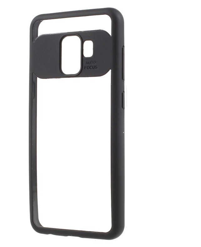 Samsung Galaxy J2 Pro 2018 Kılıf Kenarları Silikon Arkası Şeffaf Sert Kapak (BUTTOM) Mavi