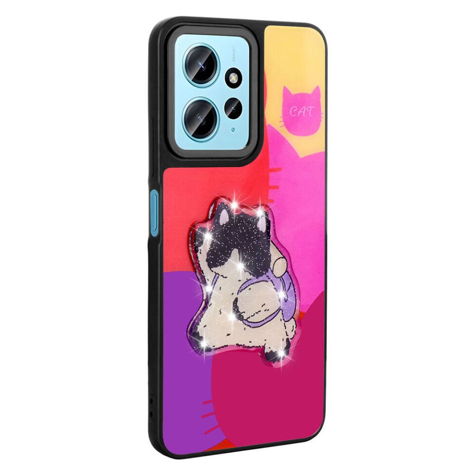 Xiaomi Redmi Note 12 4G Kılıf Parlayan Kabartmalı İkonik Figürlü HEPTEKİLETİŞİM Amas Silikon Kapak