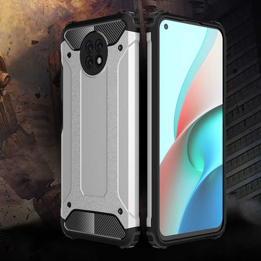 Xiaomi Redmi Note 9T Kılıf Armor Köşe Korumalı Çift Katman Tank Zırh Kapak (CRASH) Rose Gold