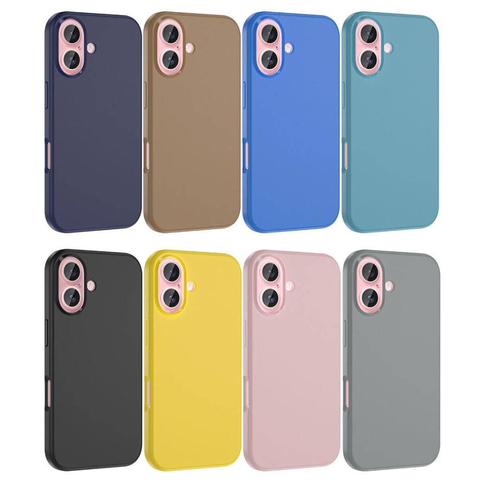 Apple iPhone 16 Kılıf Kamera Çıkıntılı Yumuşak İçi Kadife Lansman Dokulu Silikon Kapak (Kivi) Bej Gold