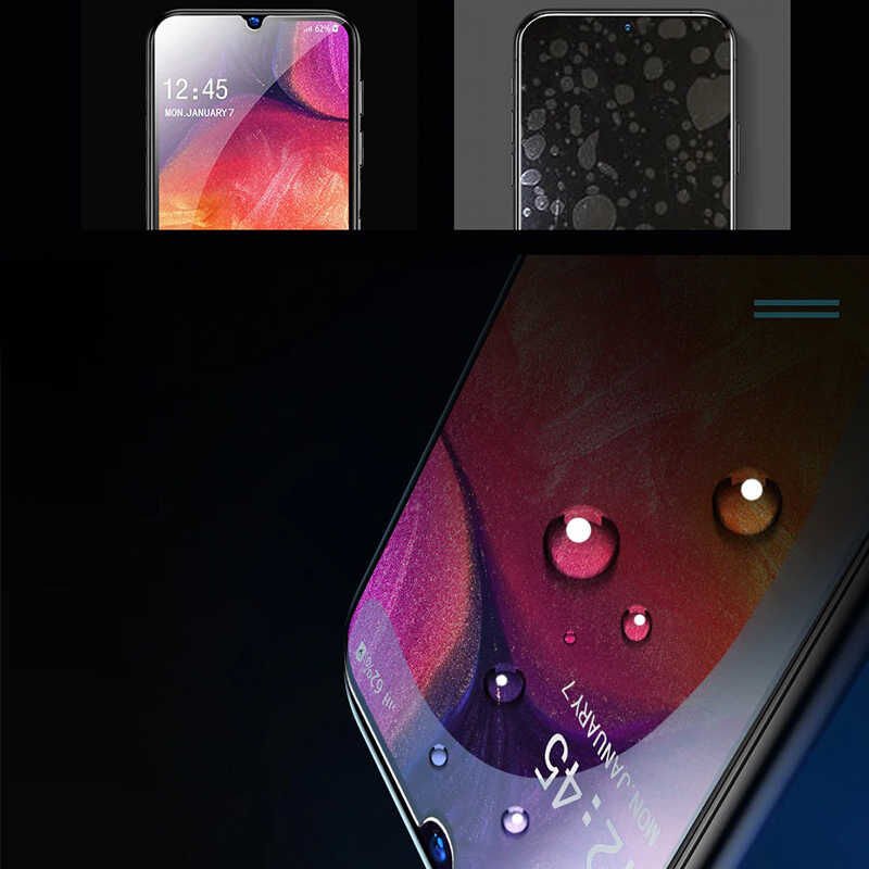 Samsung Galaxy A20S HEPTEKİLETİŞİM Kenarları Kırılmaya Dayanıklı Cam Ekran Koruyucu