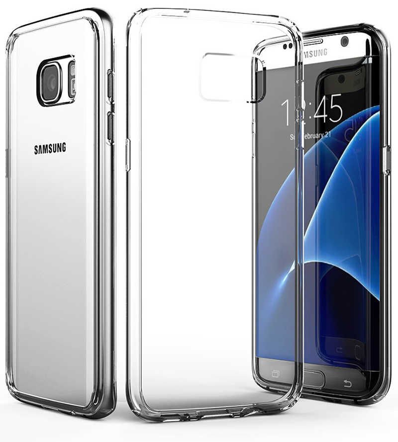 Samsung Galaxy S7 Edge Şeffaf Kılıf Yumuşak İnce Tasarımlı Kapak (SÜPER) Renksiz