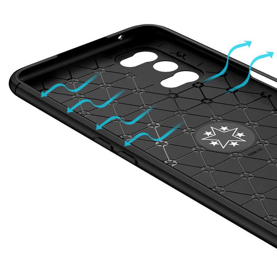 Realme 7 Pro Kılıf Kamera Çıkıntılı Renkli Yüzüklü Standlı Mıknatıslı Kapak (RAVEL) Siyah-Mavi