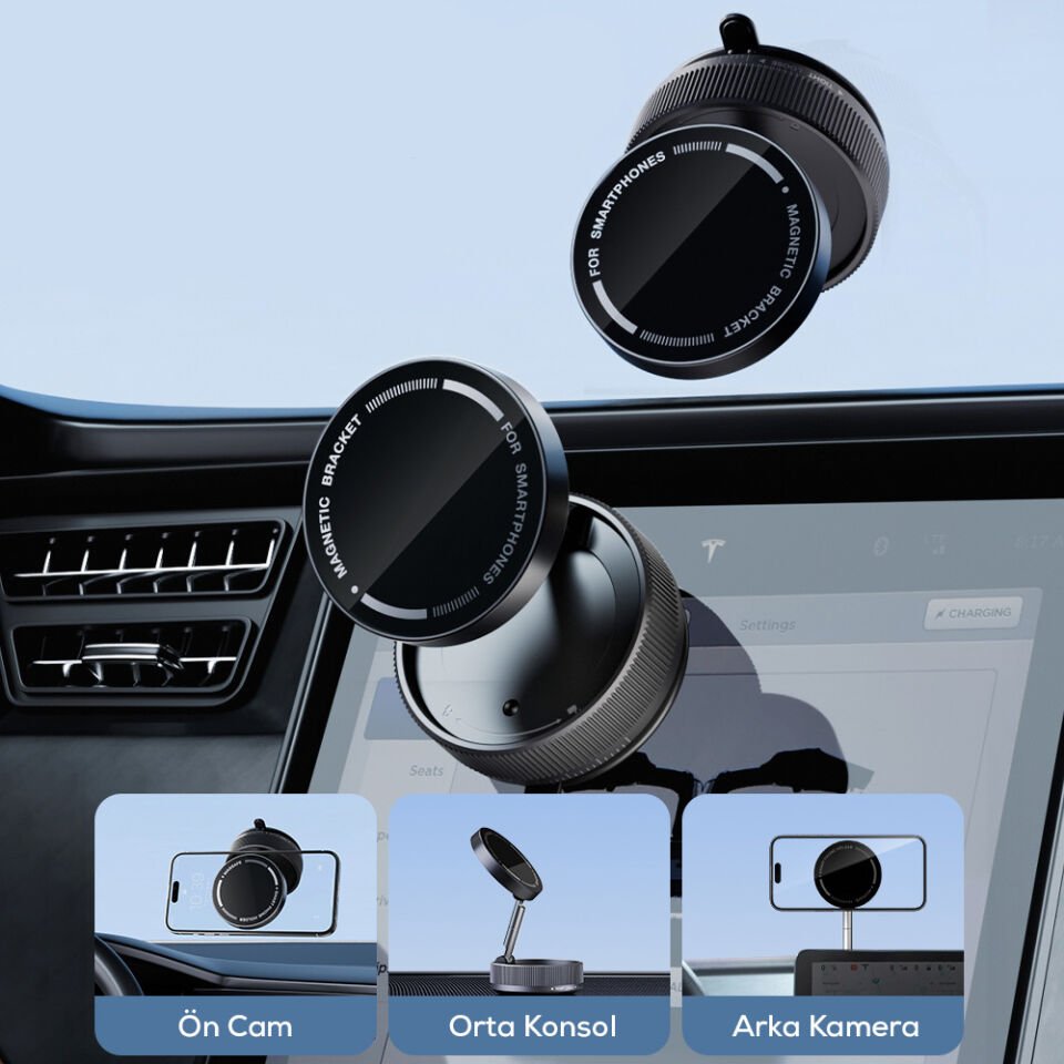 HEPTEKİLETİŞİM K10A Vakum Özellikli Magnetik Telefon Tutucu