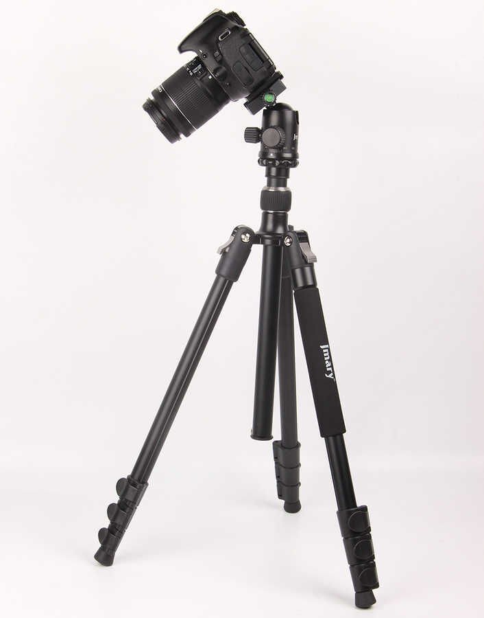 Tripod 167cm Maximum Uzunluk 51cm Minimum Uzunluk Alüminyum Alaşım Sert PC Malzeme (KT235-NE36) Siyah