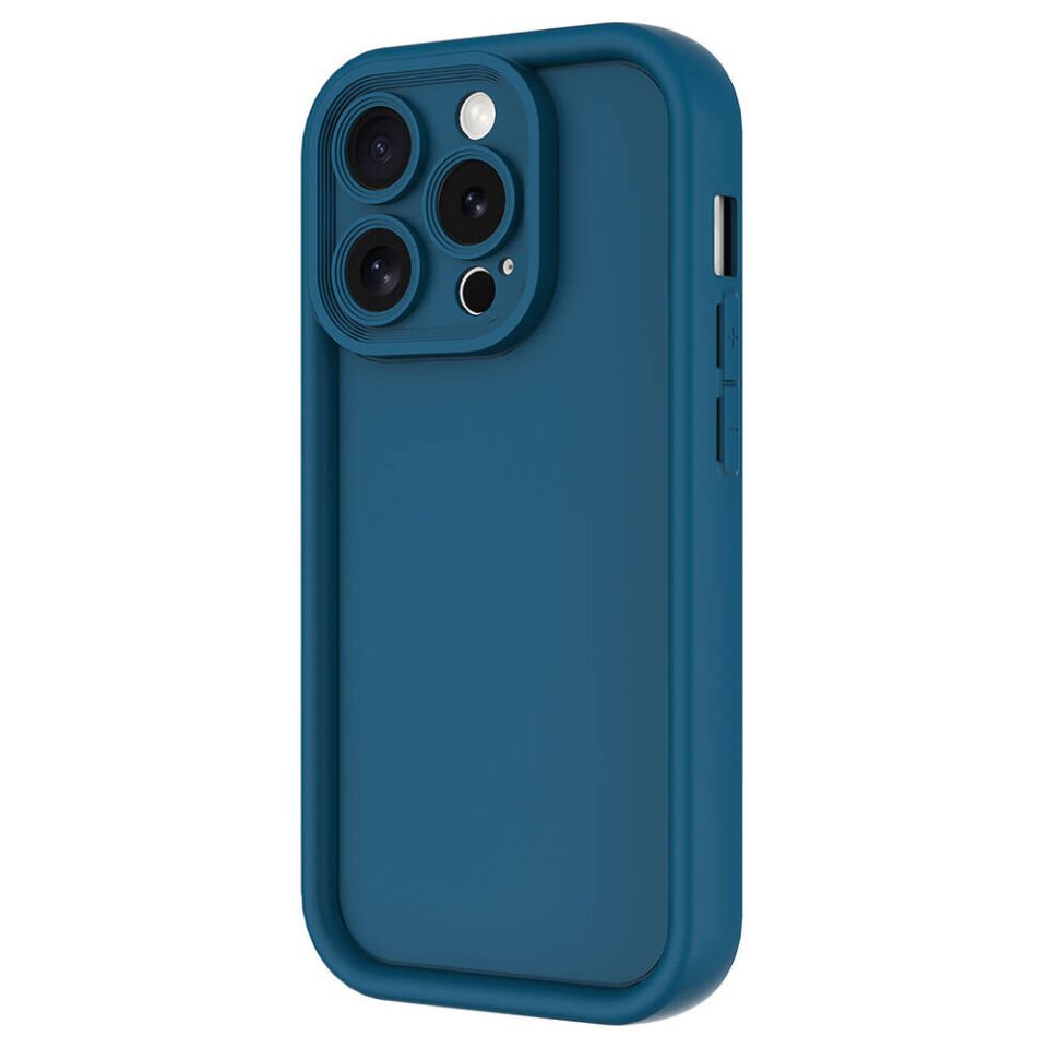 Apple  iPhone 15 Pro Max Kılıf Mat Yüzeyli Kamera Korumalı Silikon Kapak (Ananas) Siyah