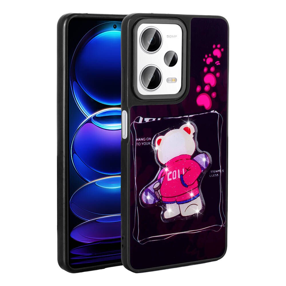 Xiaomi Redmi Note 12 Pro 5G Kılıf Parlayan Kabartmalı İkonik Figürlü HEPTEKİLETİŞİM Amas Silikon Kapak