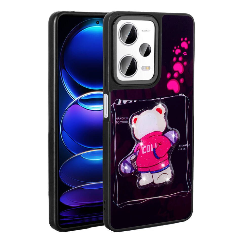 Xiaomi Redmi Note 12 Pro 5G Kılıf Parlayan Kabartmalı İkonik Figürlü HEPTEKİLETİŞİM Amas Silikon Kapak