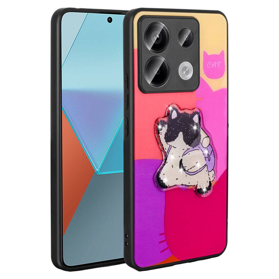 Xiaomi Redmi Note 13 Pro 5G Kılıf Parlayan Kabartmalı İkonik Figürlü HEPTEKİLETİŞİM Amas Silikon Kapak