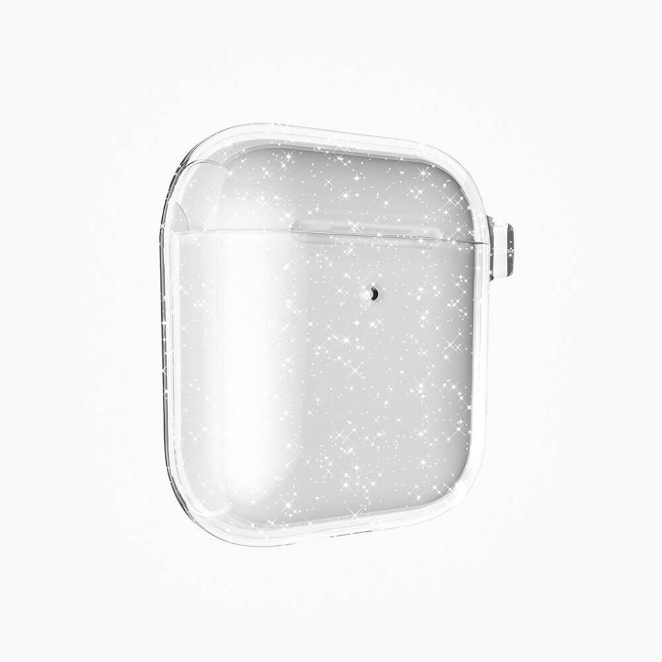 Apple Airpods Allstar Kılıf Parlayan Simli Saydam Renkli (Airbag 32) Şeffaf