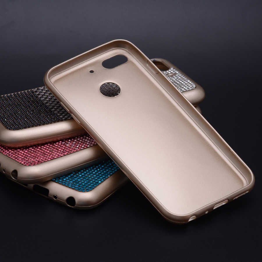 General Mobile 8 Go Kılıf Zore Mat Lazer Taşlı Silikon