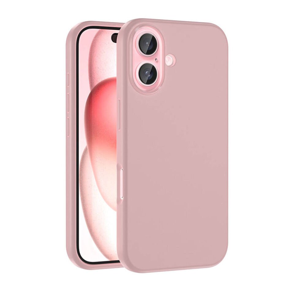 Apple iPhone 16 Plus Kılıf Kamera Çıkıntılı Yumuşak İçi Kadife Lansman Dokulu Silikon Kapak (Kivi) Siyah
