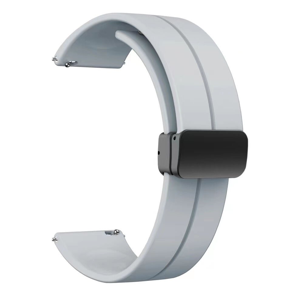 Xiaomi Amazfit Pace (22mm) Silikon Kordon Metal Toka Tasarım (KRD-84) Mor