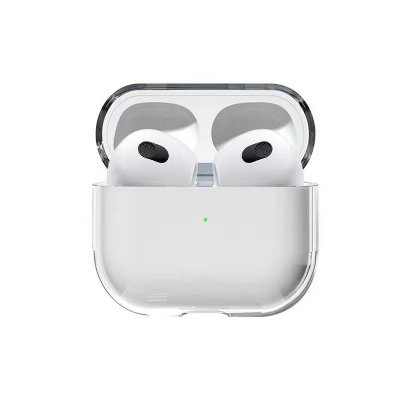 Apple Airpods 3. Nesil Kılıf Şeffaf Sert Kristal HEPTEKİLETİŞİM Airbag 14 Kılıf