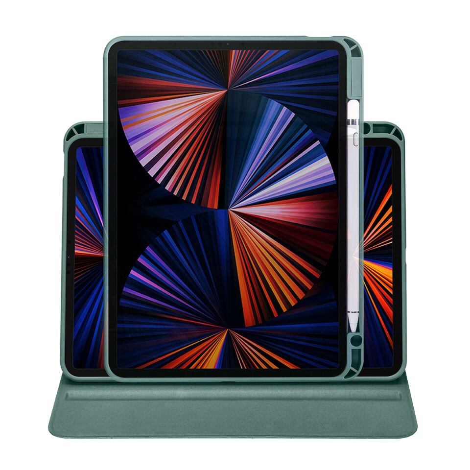 Apple iPad Air 11 2024 Kılıf Kalemlikli Standlı Uyku Modlu Akıllı Kapak (TER) Gri