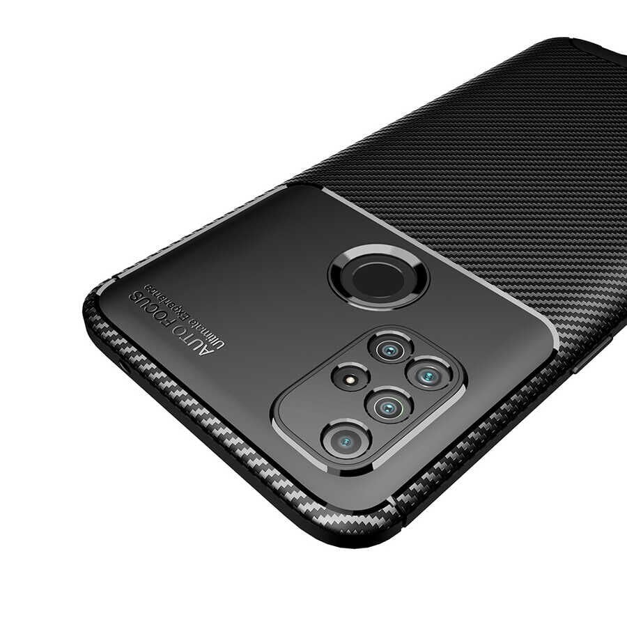 One Plus Nord N10 5G Kılıf Kamera Çıkıntılı Karbon Fiber Dokulu Renk Atmaz Kapak (NEGRO) Siyah