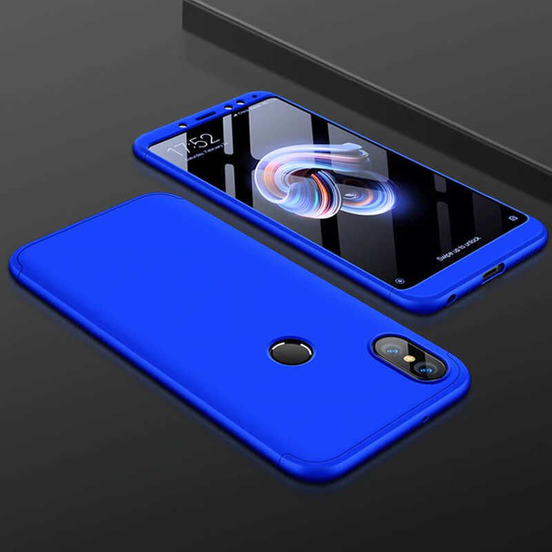 Xiaomi Redmi Note 7 Kılıf 360 Tam Koruma Ön Ve Arka Sert Mika Kapak Orjinal Ays Gkk Kapak Rose Gold