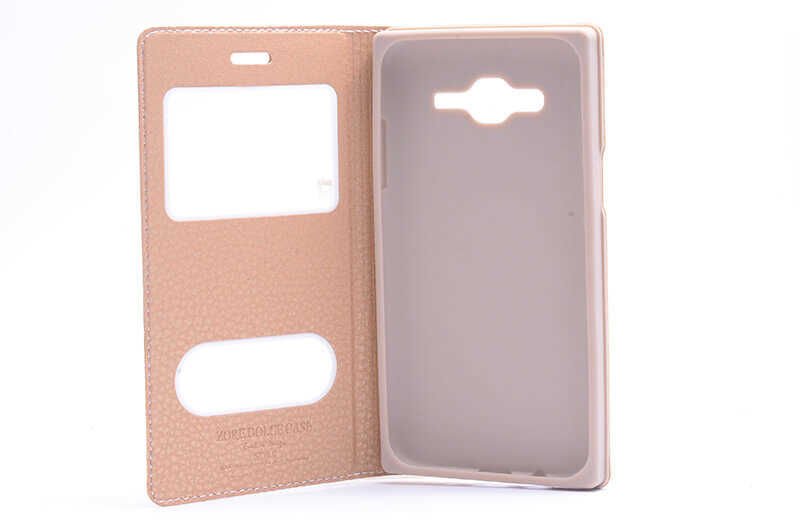 Samsung Galaxy J5 Kapaklı Kılıf Mıknatıslı 360 Tam Korumalı (DOLCE) Pembe Açık