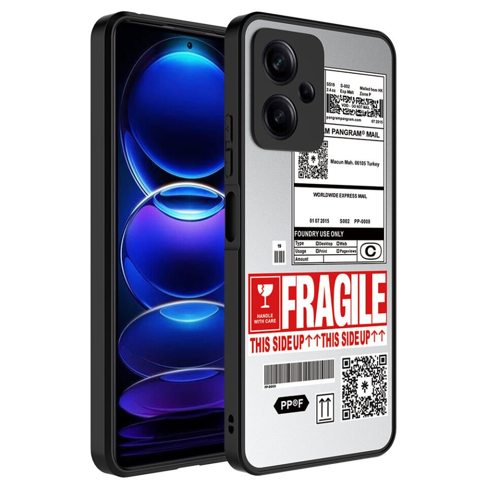 Xiaomi Redmi Note 12 5G Kılıf Aynalı Desenli Kamera Korumalı Parlak Renkli Sert Kapak (Mirror) Fragile