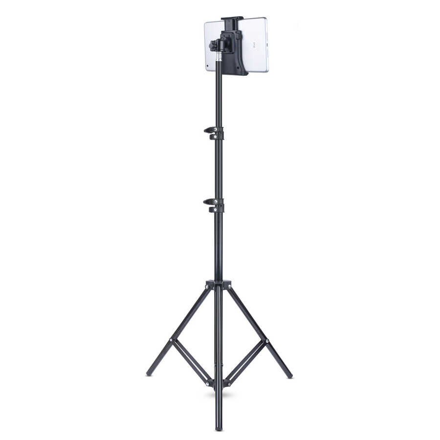 Tripod 4-11 inç Arası Tablet ve Telefonlara Uyumludur (L16-095) Siyah