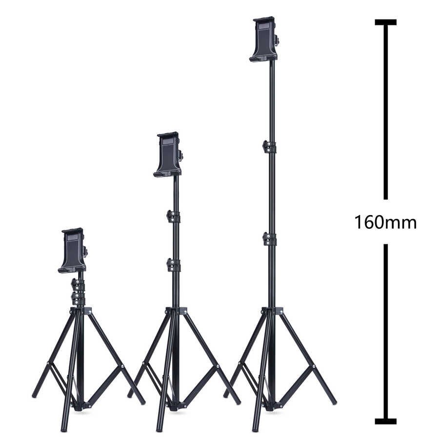 Tripod 4-11 inç Arası Tablet ve Telefonlara Uyumludur (L16-095) Siyah
