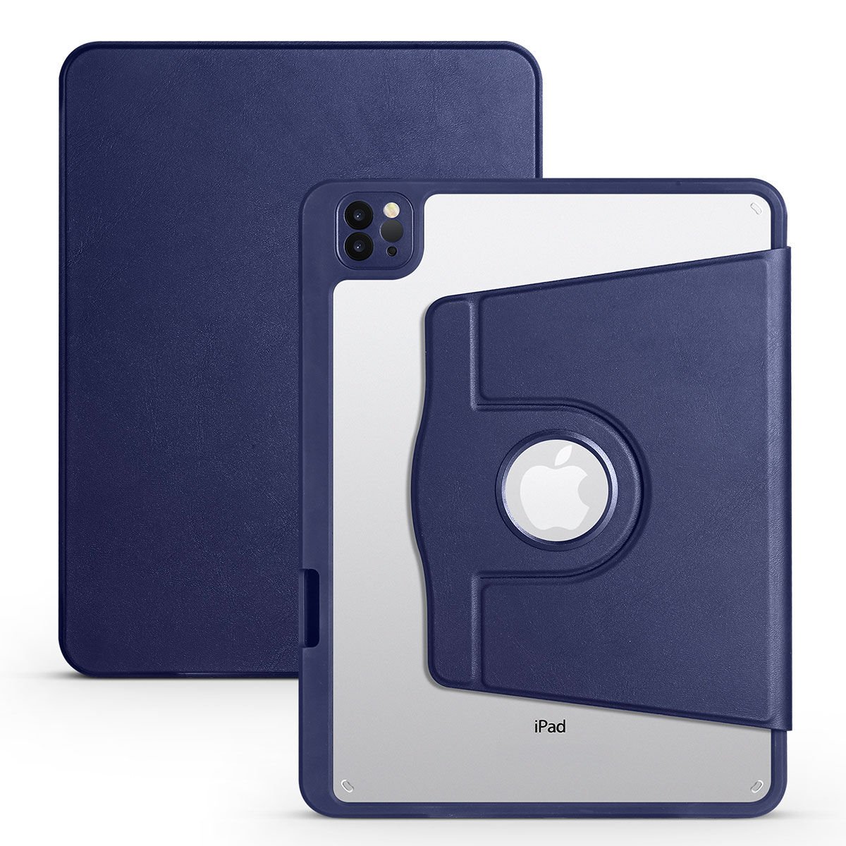 Apple iPad Air 11 2024 Kılıf Kalemlikli Standlı Uyku Modlu Akıllı Kapak (TER) Lacivert