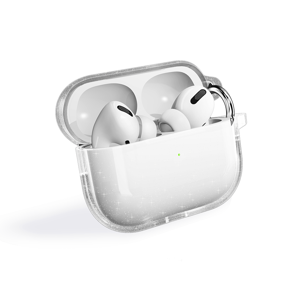 Apple Airpods Pro 2 Kılıf Allstar Parlayan Simli Saydam Renkli (Airbag 32) Şeffaf