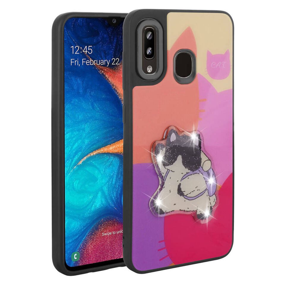 Samsung Galaxy A30 Kılıf Parlayan Kabartmalı İkonik Figürlü HEPTEKİLETİŞİM Amas Silikon Kapak