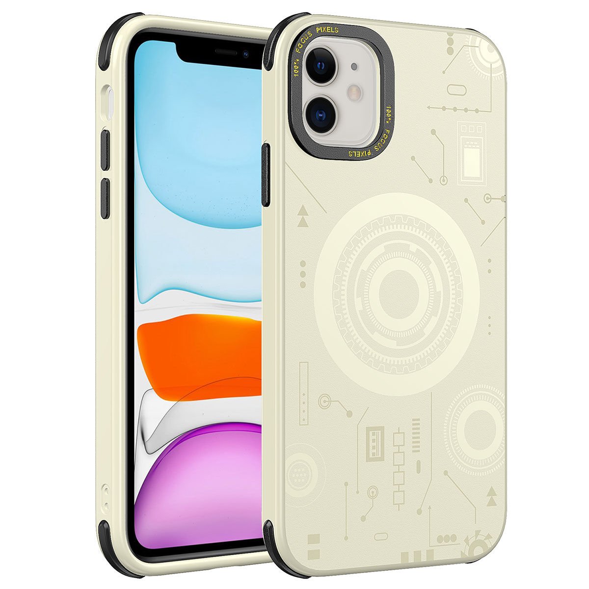 Apple iPhone 11 Kılıf HEPTEKİLETİŞİM Wireless Şarj Özellikli Desenli Hot Kapak