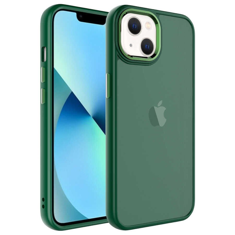 Apple iPhone 13 Kılıf Buzlu Sert PC HEPTEKİLETİŞİM May Kapak