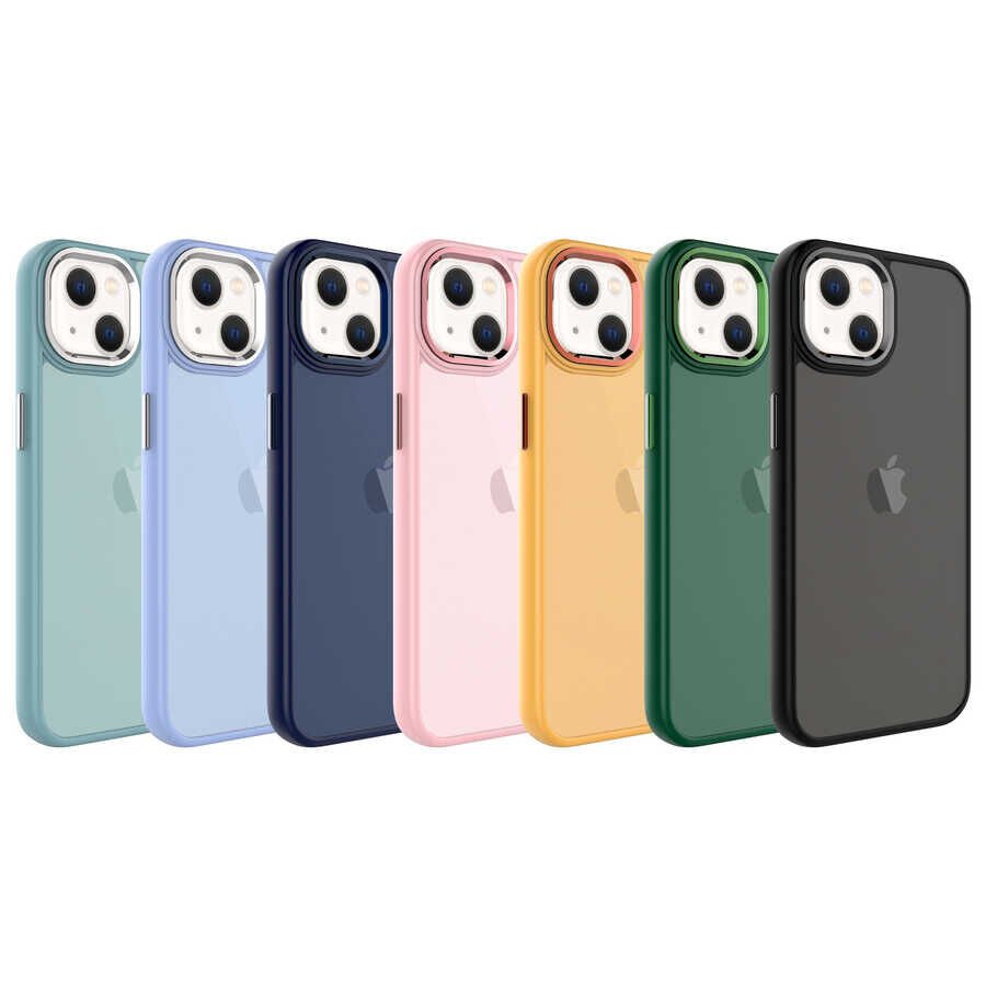 Apple iPhone 13 Kılıf Buzlu Sert PC HEPTEKİLETİŞİM May Kapak