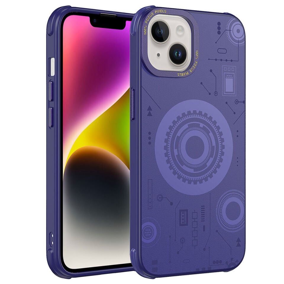 Apple iPhone 13 Kılıf HEPTEKİLETİŞİM Wireless Şarj Özellikli Desenli Hot Kapak